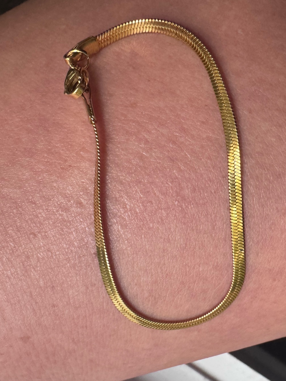 Classic Gold Herringbone Bracelet